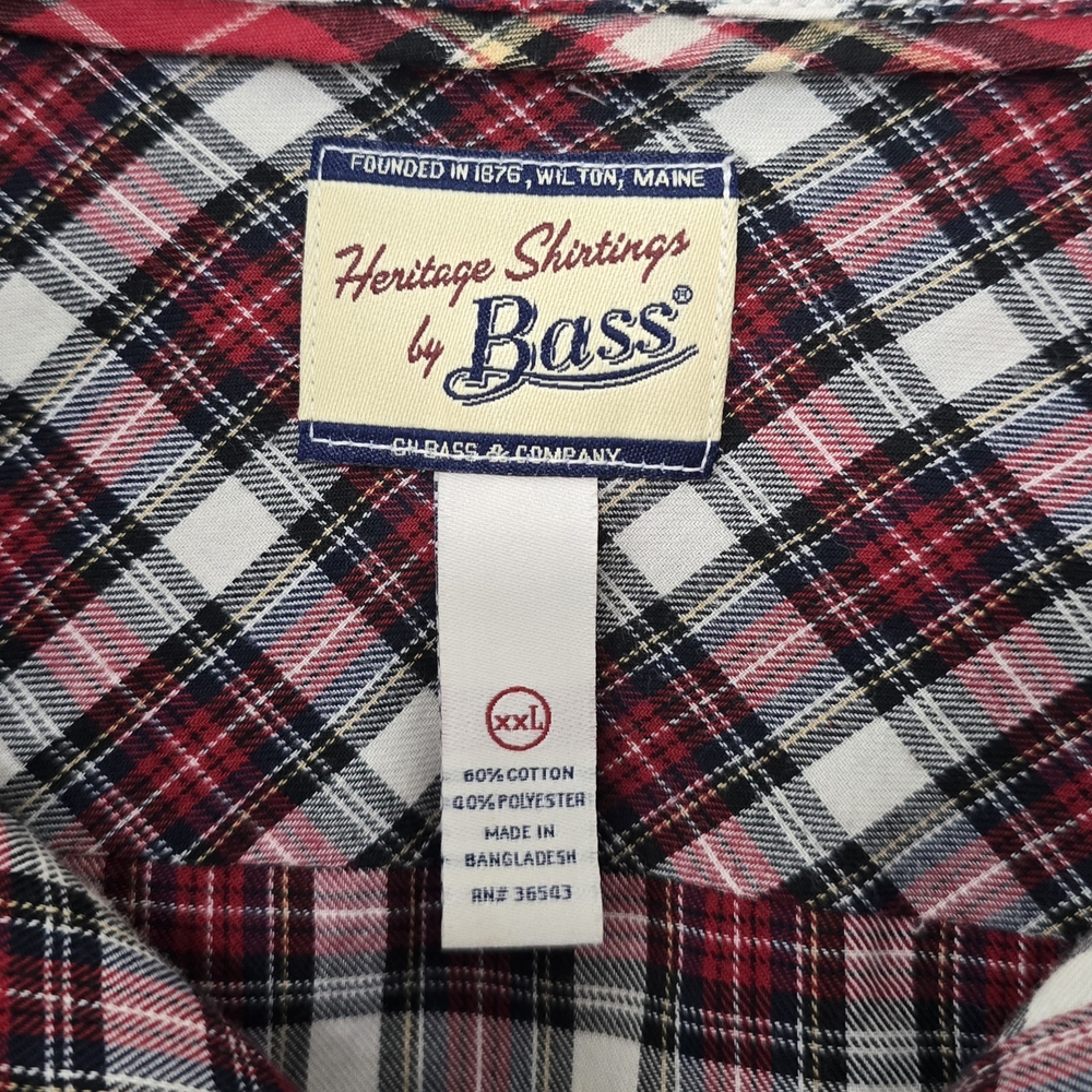 Bass Tartan Plaid Button Down Shirt Women's XXL - Picture 2 of 2